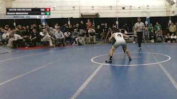 125 lbs 7th Place Match - Isaiah Brewster, McDaniel vs Jacob Delvecchio, York (pa)