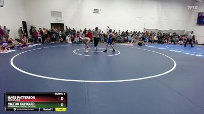 85-87 A Round 1 - Gage Patterson, Wheatland vs Victor Konkler, Centennial Middle School