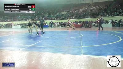 113 lbs Consi Of 32 #2 - Addisyn Bruton, Sand Springs Jr High vs Isabel Pastrana, Stillwater Wrestling