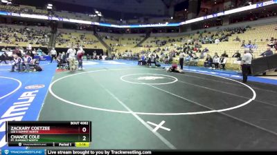 175 Class 4 lbs Champ. Round 1 - Chance Cole, Ft. Zumwalt North vs Zackary Coetzee, Lee`s Summit North