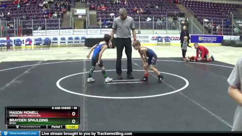 56 lbs Round 2 - Brayden Spaulding, BYWC vs Mason Monell, Owego Youth Wrestling