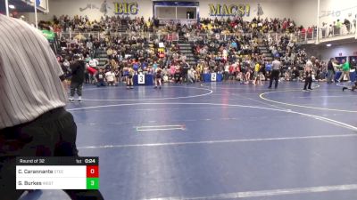 96 lbs Round Of 32 - Cayden Carannante, Steel Valley Renegades vs Greg Burkes, Westshore