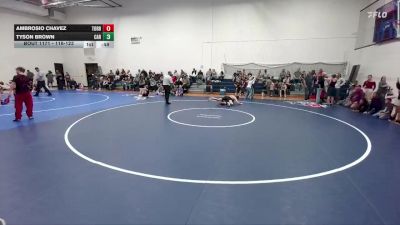 116-123 lbs Round 3 - Tyson Brown, Carey Jr High vs Ambrosio Chavez, Torrington Middle School