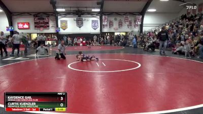 Cons. Round 1 - Kaydence Gail, Keokuk Kids Wrestling Club vs Curtis Kuenzler, Mediapolis Youth Wrestling