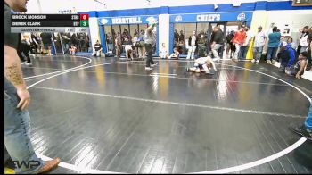 83 lbs Quarterfinal - Brock Monson, Stroud Youth Wrestling Club vs Derek Clark, Tulsa Blue T Panthers