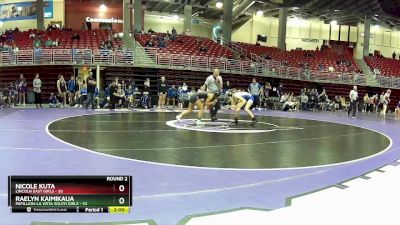 105 lbs Round 2 (8 Team) - Nicole Kuta, Lincoln East Girls vs Raelyn Kaimikaua, Papillion-La Vista South Girls