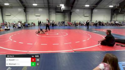 100 lbs Rr Rnd 3 - Jackson Howell, Foundation Wrestling vs Kimber Michnal, Rockmart Takedown Club Gold