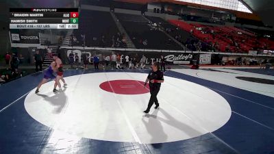 157 lbs 1st Place Match - Braidin Martin, Alaska vs Hamish Smith, Montana
