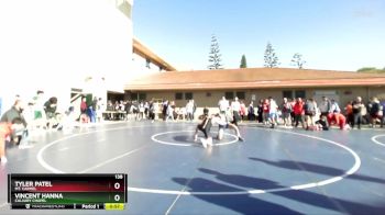 138 lbs Cons. Round 4 - Vincent Hanna, Calvary Chapel vs Tyler Patel, Mt. Carmel