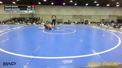 110 lbs Semifinal - Heavyn Woods, Super Girls K-6 Red vs Maggie Martinez, Super Girls K-6 Blue