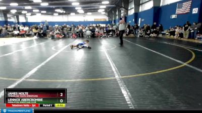 49 lbs Champ. Round 1 - James Nolte, Timberline Youth Wrestling vs Lennox Abercrombie, Middleton Wrestling Club