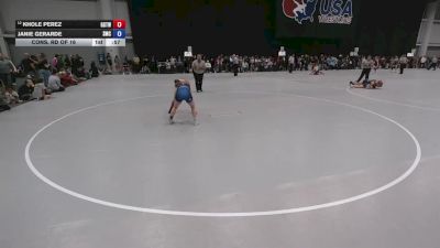 110 lbs Cons. Rd Of 16 - Janie Gerarde, Spartan Mat Club vs Khole Perez, Greg Gomez Trained Wrestling