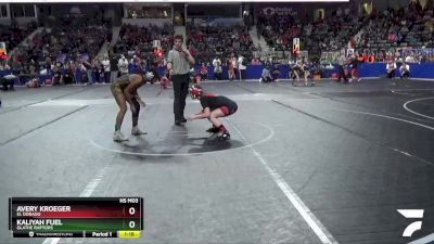 120 lbs Champ. Round 1 - Avery Kroeger, El Dorado vs Kaliyah Fuel, Olathe Raptors