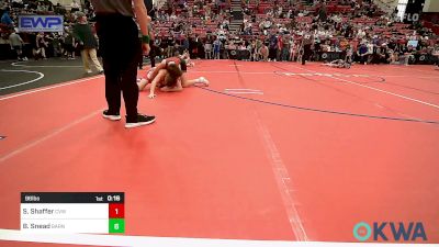 96 lbs Quarterfinal - Sawyer Shaffer, Caney Valley Wrestling vs Bentyn Snead, Barnsdall Youth Wrestling