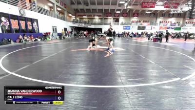 124 lbs Quarterfinal - Cali Leng, Iowa vs Joanna Vanderwood, William Penn University