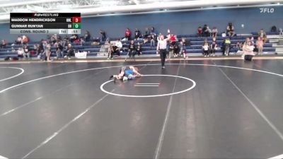 70 lbs Cons. Round 2 - Gunnar Runyan, Blue Hill vs Maddon Hendrickson, Hawks WC Lincoln