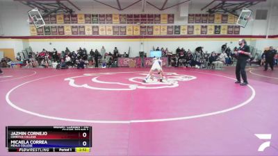 110 lbs Champ. Round 1 - Jazmin Cornejo, Cerritos College vs Micaela Correa, Menlo College