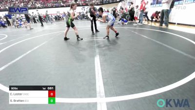 90 lbs Rr Rnd 1 - Caden Lester, Choctaw Ironman Youth Wrestling vs Silas Bratten, Blaine County Grapplers