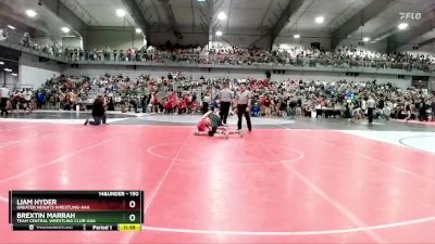 150 lbs Cons. Round 2 - Brextin Marrah, Team Central Wrestling Club-AAA vs Liam Hyder, Greater Heights Wrestling-AAA