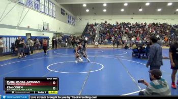 106 lbs Cons. Round 4 - Etai Cohen, El Camino Real High School vs Marc-Daniel Jumanan, Topanga Wrestling/BTSLA