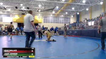 215 lbs Quarterfinal - Jaden Johnson, D`Iberville High School vs Adam Wallace, Hernando