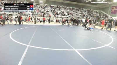132 lbs Cons. Semis - Hunter Mihaljcic, Peninsula Wrestling Club vs Gabe Johnson, Snoqualmie Valley Wrestling Club