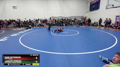 85-87 B Round 1 - Gage Patterson, Unattached vs Landion Morgan, Centennial Middle School