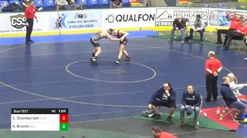 167 lbs 7th Place - Carter Chamberlain, Clearfield vs Kaleb Brunst, Titusville