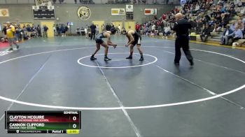 160 lbs Semifinal - Clayton McGuire, South Anchorage High School vs CANNON CLIFFORD, Chugiak High School