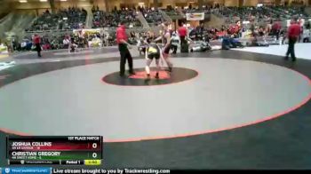 132 lbs Finals (8 Team) - Christian Gregory, 4A Sweet Home vs Joshua Collins, 4A La Grande