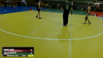 115 lbs Finals (8 Team) - Owen Zabel, PEM (Plainview/Elgin/Millville) vs Bryce Gorecki, Minneota