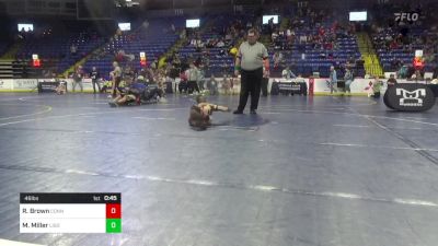 46 lbs Round Of 32 - Reed Brown, Connellsville vs Myers Miller, Ligonier Valley