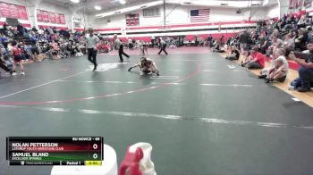 65 lbs Cons. Round 2 - Nolan Petterson, Lathrop Youth Wrestling Club vs Samuel Bland, Excelsior Springs