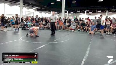 130 lbs Round 2 (4 Team) - Ben Salvatore, PA Alliance Blue vs Matthew Campbell, Force WC