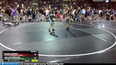 86-89 lbs Round 2 - Alana Safken, Black Fox Wrestling Academy vs William Skilling, Wrecking Crew Wrestling Club