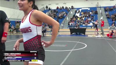 131 lbs Semifinal - Emily Hernandez, Moorpark College vs Clarissa Cabrera, Simpson University