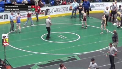 124 lbs Round Of 32 - Gabe Clinger, Redbank Valley vs Taylor Naugle, South Williamsport