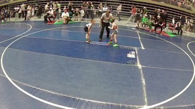 42 lbs Quarters - Colt Johnson, Greenwave Youth Wrestling Club vs Leo Miller, Payson Lions Wrestling Club