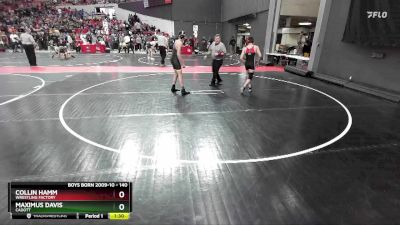 140 lbs Cons. Semi - Maximus Davis, Cadott vs Collin Hamm, Wrestling Factory