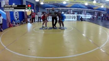 215 lbs Round 1 (8 Team) - Kaleb Johns, Pasco Wolfpack vs Anthony Wright, Greasers