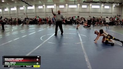 68 lbs Round 3 (8 Team) - Benjamin Largent, Contenders WA Green vs Eesa Mirza, Phoenix WC