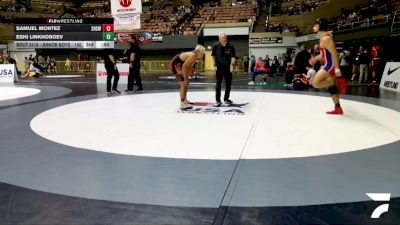 Junior Boys - 175 lbs Semis - Rex Topete, South Hills High School Wrestling vs Nathan Cordova, Tulare Union High School Wrestling