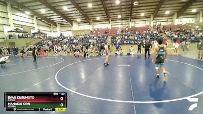 120 lbs Round 2 - Evan Kusumoto, Hawaii vs Manakai Kirn, Nevada