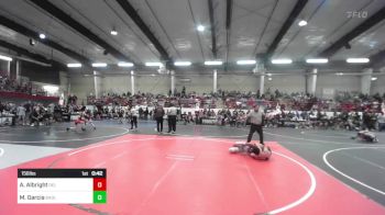 156 lbs 5th Place - Asher Albright, Del Norte vs Mark Garcia, Badlands WC