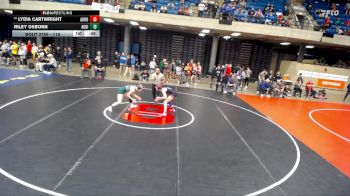 115 lbs Cons. Round 3 - Lydia Cartwright, Sandwich vs Riley Osborn, Unattached