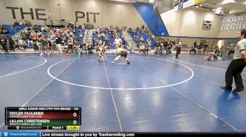 125 lbs 5th Place Match - Tayler Faulkner, Cougars Wrestling Club vs Lillian Christensen, Wasatch Wrestling Club