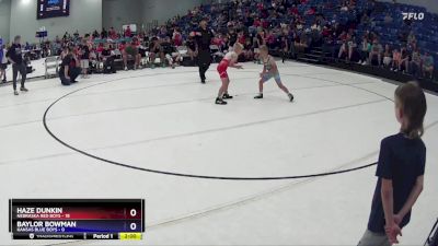 63 lbs Round 2 (4 Team) - Haze Dunkin, Nebraska Red Boys vs Baylor Bowman, Kansas Blue Boys