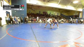 215 lbs Quarterfinal - Emilio Tzec, Upland vs Jayden Chavarin, John Glenn