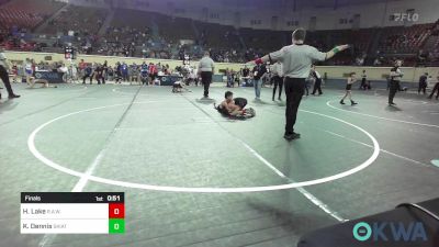 76 lbs Final - Henry Lake, R.A.W. vs Kayden Dennis, Skiatook Youth Wrestling 2022-23