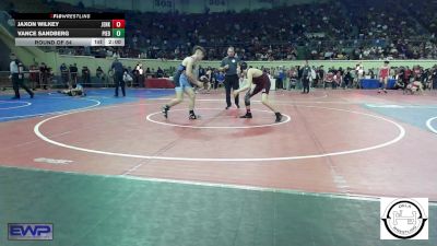 123 lbs Round Of 64 - Jaxon Wilkey, Jenks vs Vance Sandberg, Piedmont